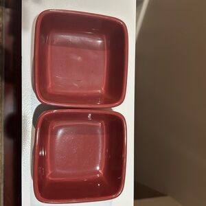 Longaberger 5 in.² dishes set of two perfect condition. No chips